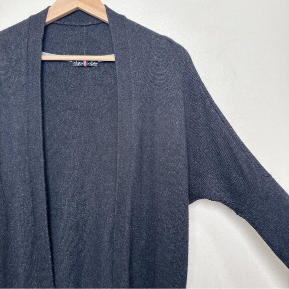 Aritzia Womens Xsmall Talula Cashmere Open Front Black Cardigan - Picture 6 of 15